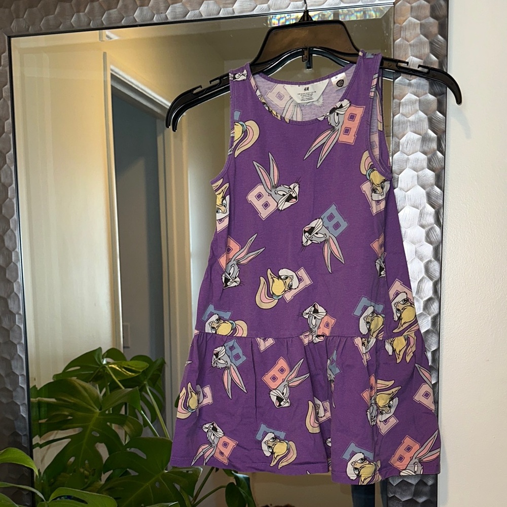 H&M Purple Cartoon Print Dress